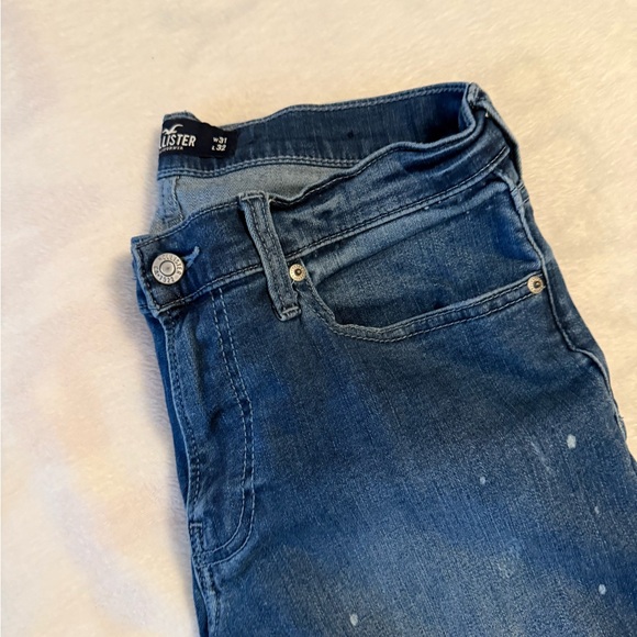 Lot Of 2 Hollister Men’s Skinny Jeans Advanced Stretch 31W x 32L Black Blue - Picture 6 of 9